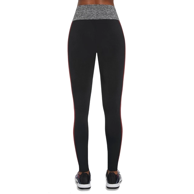 Damskie sportowe legginsy BAS BLACK Extreme - Czarno-szaro-czerwony