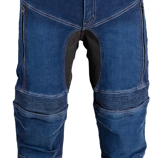 Męskie jeansy motocyklowe W-TEC Biterillo Evo ∙ ochraniacze ∙ wzmocnienia aramidowe ∙ wentylacja na udach ∙ elastyczny denim