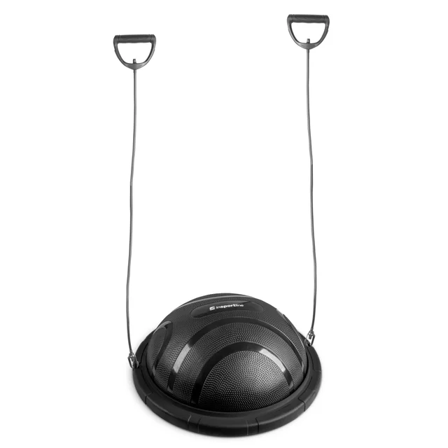 Platforma do balansowania inSPORTline Dome Edge z ekspanderami gumowymi ∙ dwustronna ∙ z ekspanderami gumowymi ∙ regulowana powietrzem - mus czarno-mokka - Czarny