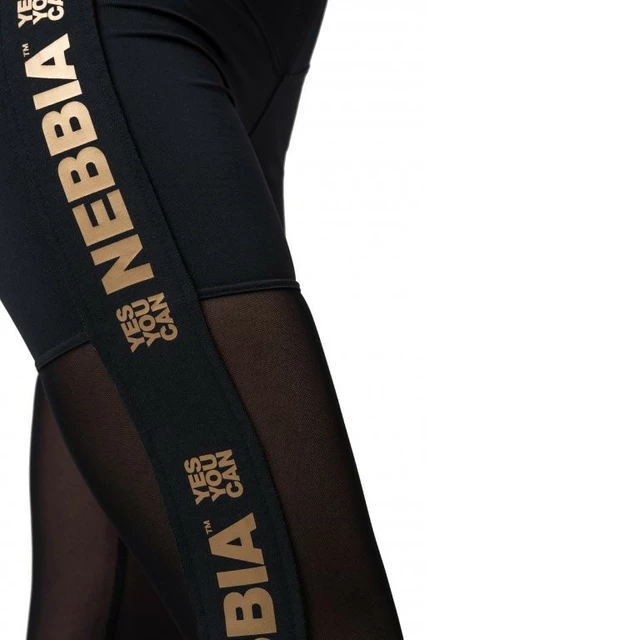 Damskie legginsy Nebbia Gold Mesh 829 - Czarny