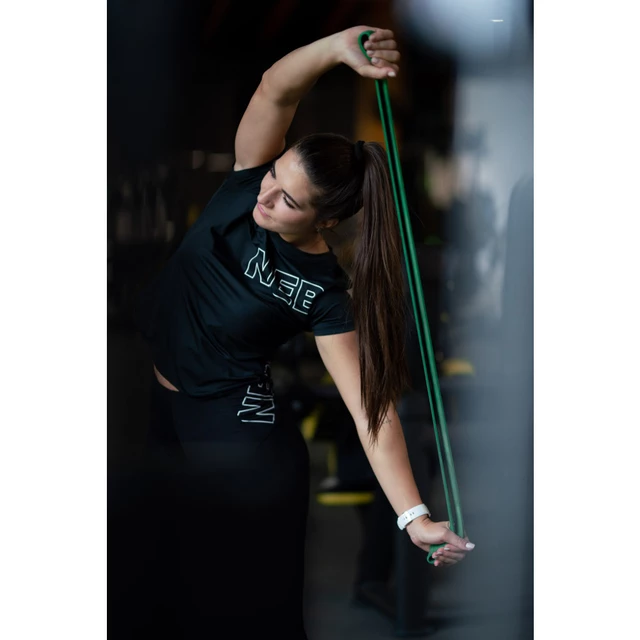 Legginsy damskie z wysokim stanem Nebbia FIT Activewear 443 - Czarny