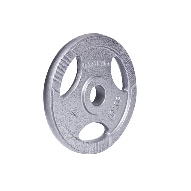 Obciążenie olimpijskie żeliwne inSPORTline Hamerton 10 kg ∙ otwór 50 mm ∙ uchwyty ergonomiczne ∙ ochrona antykorozyjna