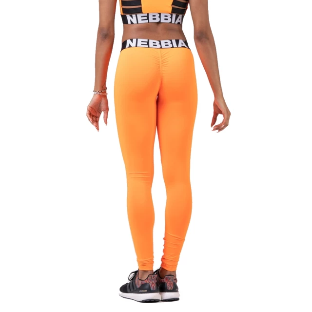 Legginsy damskie Nebbia Squad Hero Scrunch Butt 528 - Pomarańczowy