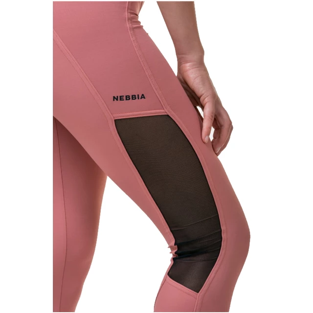 Damskie legginsy z wysokim stanem Nebbia Mesh 573 - Czarny