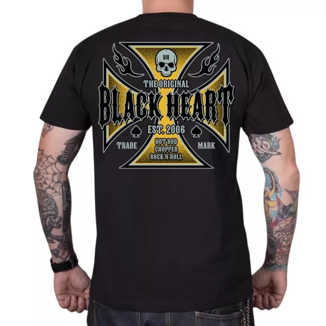 T-shirt koszulka bawełniana BLACK HEART Ruthless - Czarny - Czarny