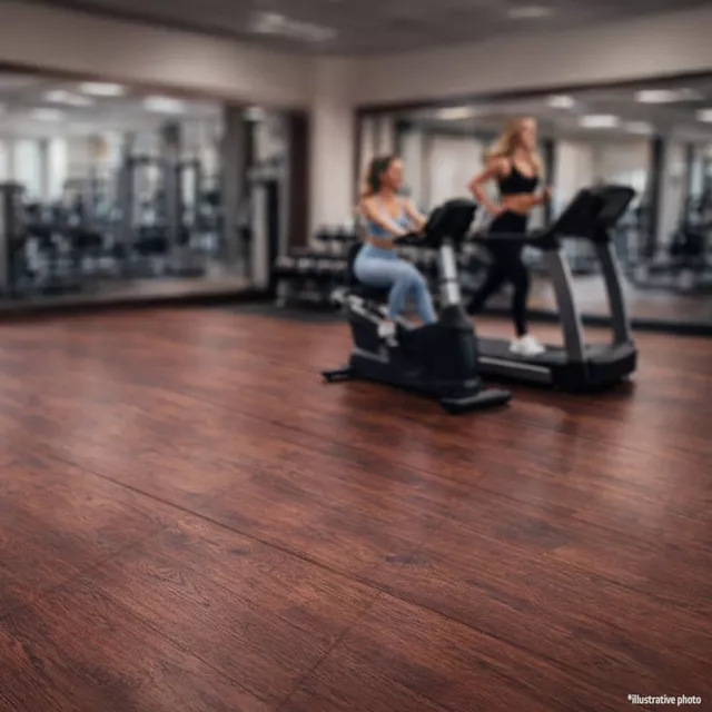 Mata ochronna 100x100x1,5 cm ∙ do ciężkich maszyn i hantli ∙ design drewno/marmur ∙ wysoka gęstość ∙ tłumi hałas - marmur