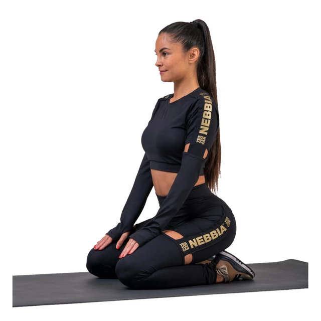 Damski top sportowy Nebbia Honey Bunny 821 - Czarny