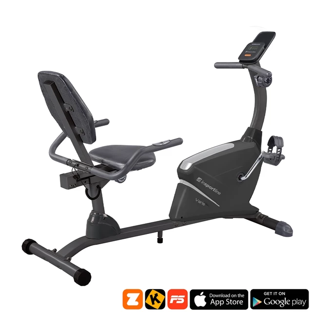 Poziomy Rower Treningowy inSPORTline Varis rehabilitacyjny - Czarny - Czarny
