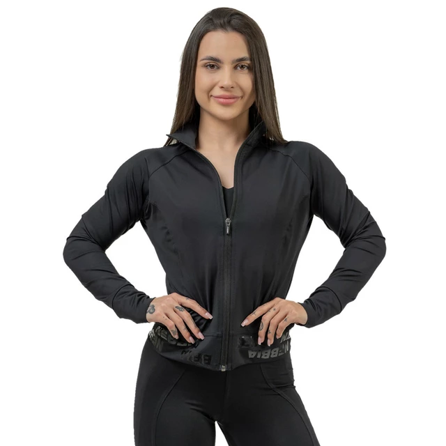Bluza damska rozsuwana Nebbia INTENSE Warm-Up 833 - Czarny - Czarny