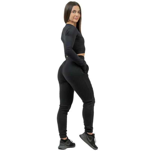 Damskie luźne spodnie dresowe Nebbia INTENSE Signature 846 - Black/Gold
