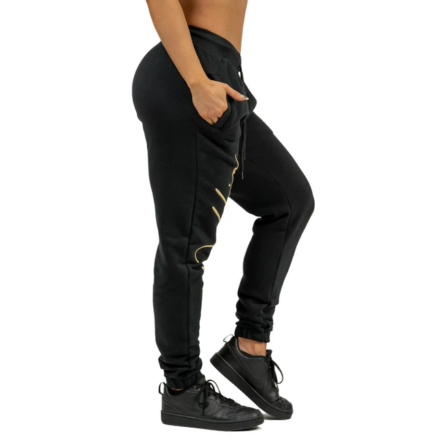 Damskie luźne spodnie dresowe Nebbia INTENSE Signature 846 - Black/Gold