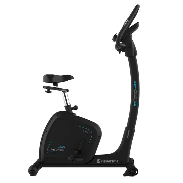 Rower treningowy pionowy inSPORTline inCondi UB60i + pas piersiowy - Szary