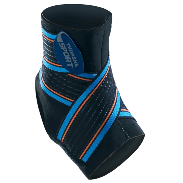 Kompresyjna orteza stawu skokowego Thuasne ∙ Strapping Ankle Support ∙ neopren perforowany ∙ anatomiczna konstrukcja ∙ sportowa stabilizacja - Czarny