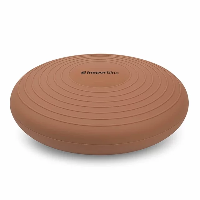 Poduszka do ćwiczeń / balansująca równowagi inSPORTline Bumy BC450 ∙ średnica 45 cm ∙ grubość 8 cm ∙ nośność 400 kg ∙ stabilna PCV - mus mokka