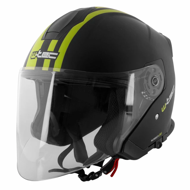 Kask motocyklowy otwarty W-TEC V586 z blendą - Biały perłowy