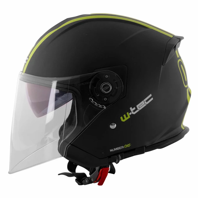 Kask motocyklowy otwarty W-TEC V586 z blendą - Biały perłowy