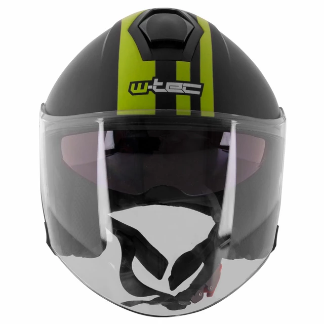 Kask motocyklowy otwarty W-TEC V586 z blendą - Biały perłowy