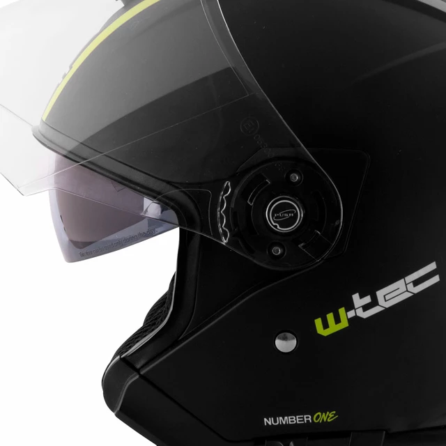 Kask motocyklowy otwarty W-TEC V586 z blendą - Biały perłowy