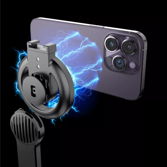 Teleskopowy statyw Apexel MagSafe ∙ selfie stick z pilotem ∙ długość max 104 cm ∙ mocowanie cold shoe ∙ lekki 180 g ∙ aluminiowy