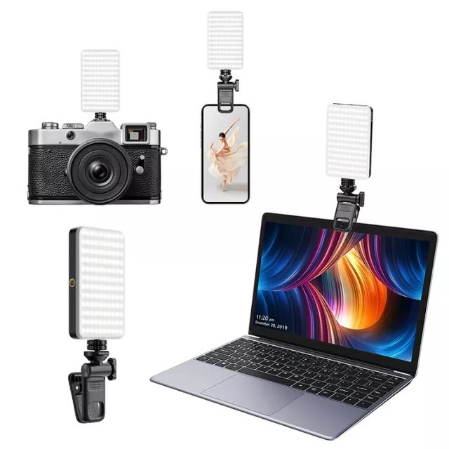 Mini statyw z oświetleniem LED Apexel Mini ∙ regulacja jasności i temperatury 2500-9000K ∙ adapter do kamer sportowych ∙ bateria 3000 mAh ∙ waga 296 g