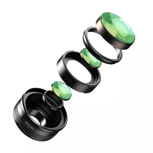 Apexel obiektyw makro zoom 10x-20x ∙ zmiennoogniskowy ∙ uniwersalny klips ∙ do iOS/Android ∙ lekki design