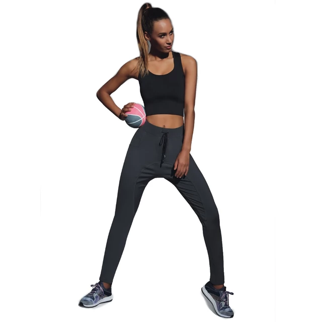 Legginsy sportowe damsie BAS BLACK Lorena - Czarny - Grafitowy