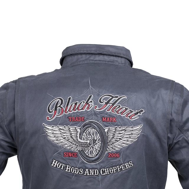 Woskowana koszula motocyklowa W-TEC Black Heart Ramon - Niebieski