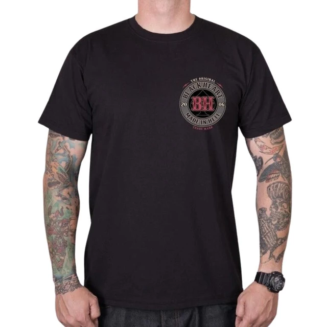 Koszulka motocyklowa T-shirt BLACK HEART Ember