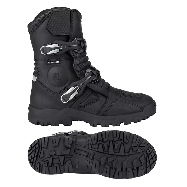 Buty motocyklowe W-TEC Lougamax CE ∙ skóra naturalna ∙ certyfikat CE ∙ wodoodporne ∙ ochraniacze kostek