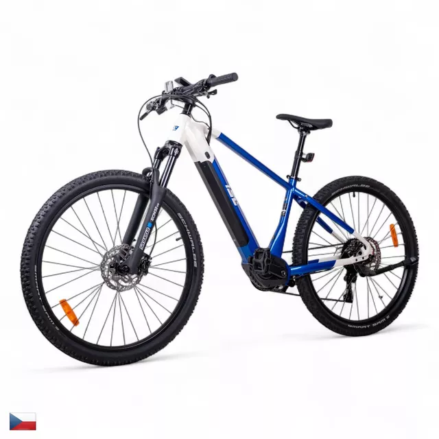 Górski rower elektryczny inSPORTline ISL Tachion 630Wh 29" - model 2025 - Neon grafitowy - Polarny niebieski