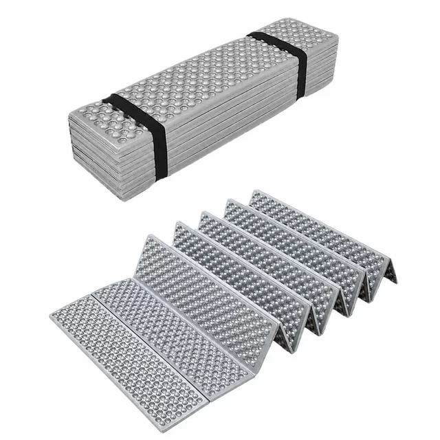 Składana mata kempingowa karimata turystyczna inSPORTline Alufolda ∙ folia aluminiowa ∙ R-value 2.1 ∙ 370 g ∙ kompaktowa