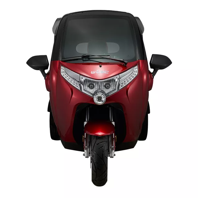 Elektryczny skuter zabudowany W-TEC Tukago ∙ trójkołowy ∙ mikropojazd ∙ 45 km/h ∙ zasięg 50 km ∙ nośność 240 kg ∙ kamera cofania ∙ ogrzewanie - Czarny