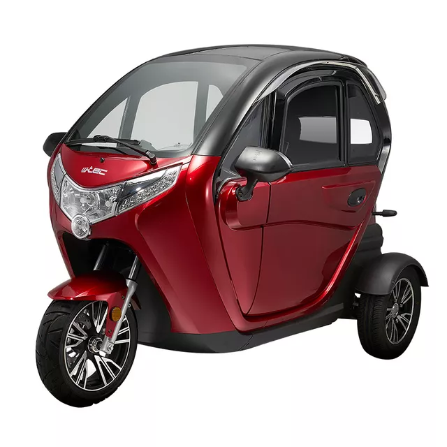 Elektryczny skuter W-TEC Tukago ∙ zabudowany ∙ trójkołowy ∙ prędkość 25 km/h ∙ zasięg 50 km ∙ nośność 240 kg ∙ kamera cofania - Czerwony