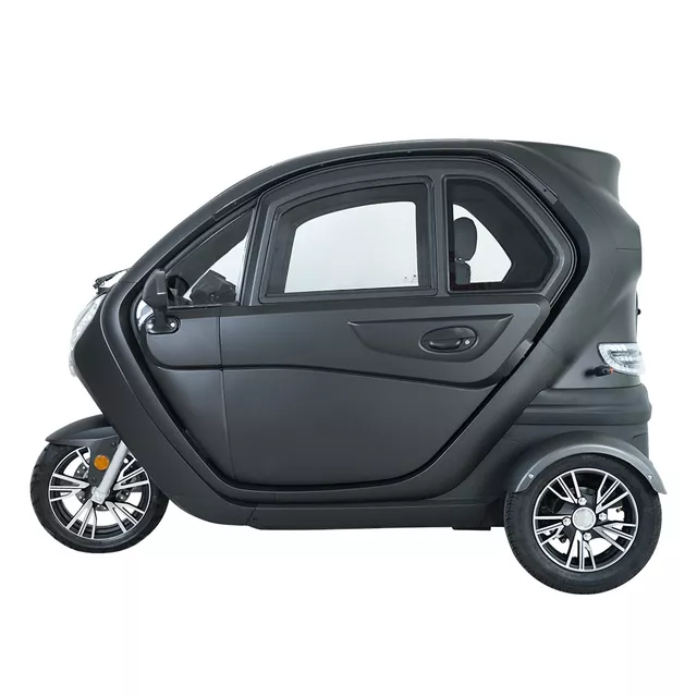 Elektryczny skuter zabudowany W-TEC Tukago ∙ trójkołowy ∙ mikropojazd ∙ 45 km/h ∙ zasięg 50 km ∙ nośność 240 kg ∙ kamera cofania ∙ ogrzewanie - Czarny