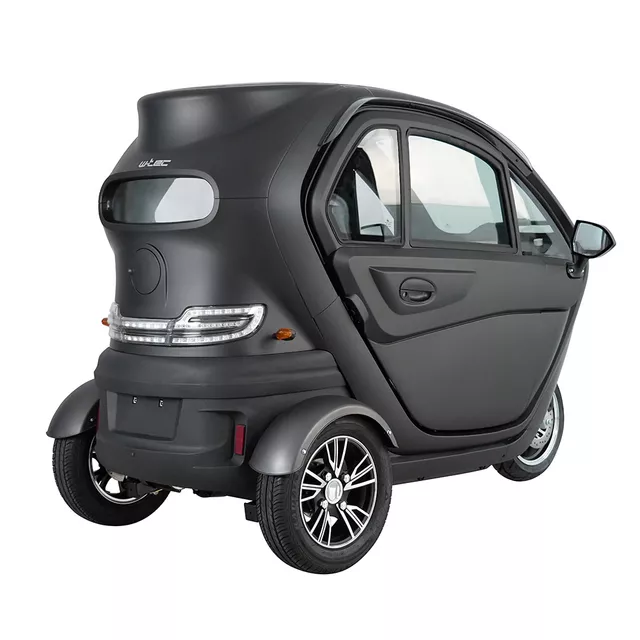 Elektryczny skuter zabudowany W-TEC Tukago ∙ trójkołowy ∙ mikropojazd ∙ 45 km/h ∙ zasięg 50 km ∙ nośność 240 kg ∙ kamera cofania ∙ ogrzewanie - Czarny