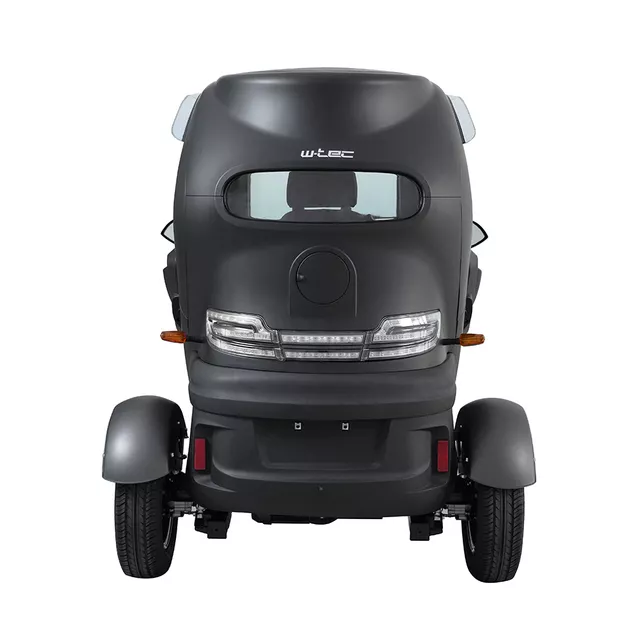 Elektryczny skuter zabudowany W-TEC Tukago ∙ trójkołowy ∙ mikropojazd ∙ 45 km/h ∙ zasięg 50 km ∙ nośność 240 kg ∙ kamera cofania ∙ ogrzewanie - Czarny