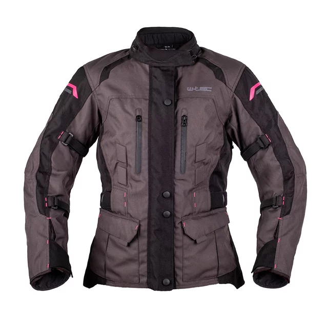Damska kurtka motocyklowa W-TEC Barbata - czarno-szaro-różowy - czarno-szaro-różowy