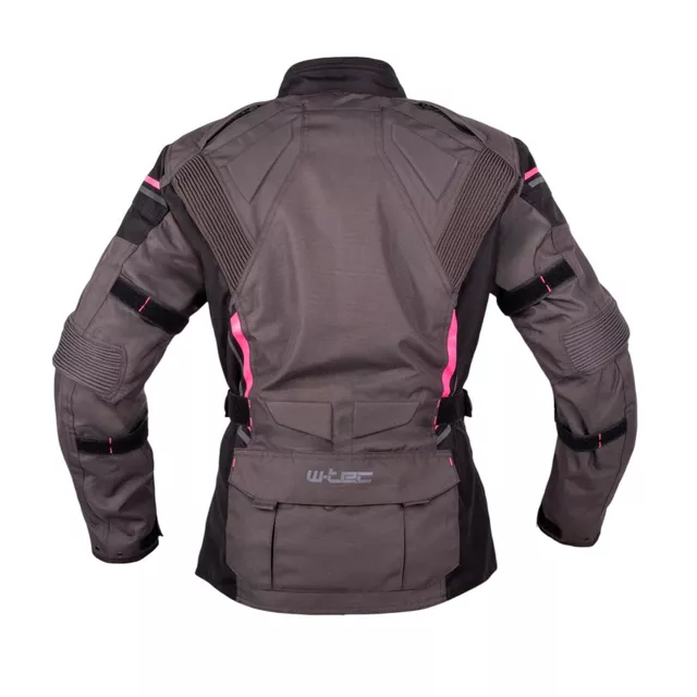 Damska kurtka motocyklowa W-TEC Barbata - czarno-szaro-różowy
