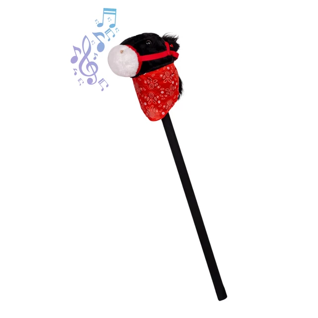 Hobby Horse koń na kiju z dźwiękiem inSPORTline Ferdino - Beżowy - Czarny