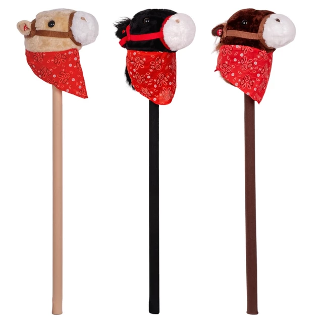 Hobby Horse koń na kiju z dźwiękiem inSPORTline Ferdino - Beżowy