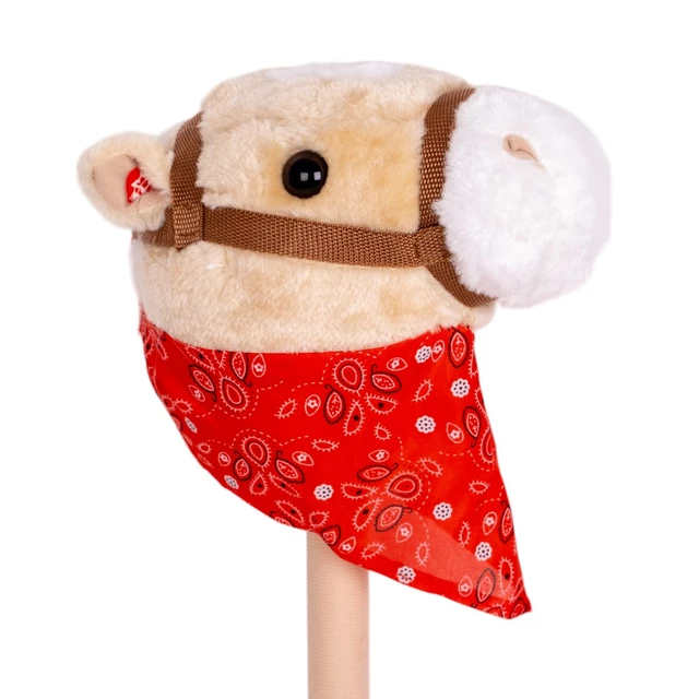 Hobby Horse koń na kiju z dźwiękiem inSPORTline Ferdino - Beżowy