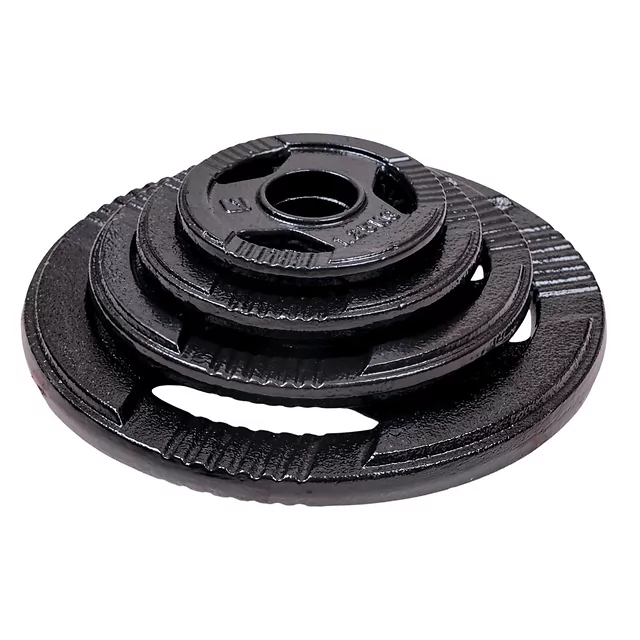 Żeliwne talerze olimpijskie inSPORTline Hamerton Black 50 mm 1,25-25 kg ∙ wytrzymałe uchwyty ∙ do sztangi olimpijskiej