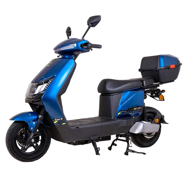 Skuter elektryczny W-TEC Raike II 10" ∙ hamulce tarczowe hydrauliczne ∙ zasięg 65 km ∙ nośność 115 kg ∙ zamykany bagażnik - Niebieski-czarny