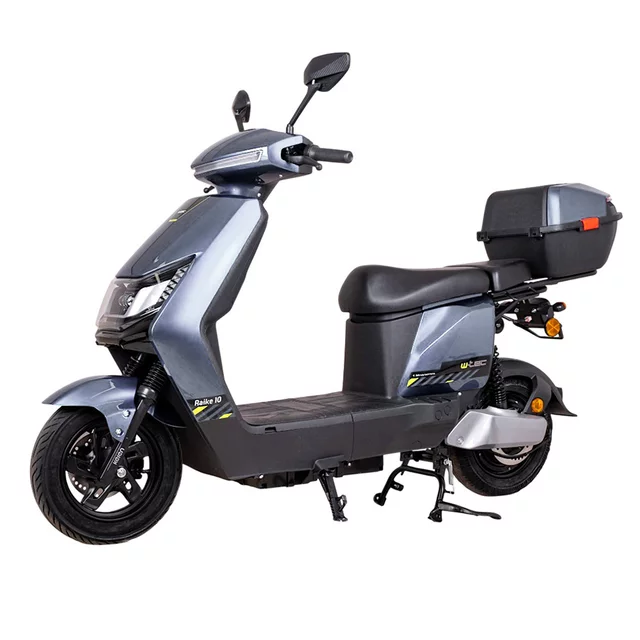 Skuter elektryczny W-TEC Raike II 10" ∙ hamulce tarczowe hydrauliczne ∙ zasięg 65 km ∙ nośność 115 kg ∙ zamykany bagażnik - Szaro-czarny