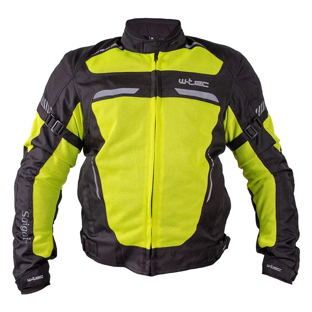 Męska kurtka motocyklowa letnia W-TEC Saigair - Fluo Yellow-Black - Fluo Yellow-Black