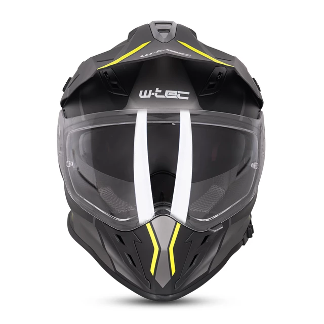 Kask motocyklowy 3w1 W-TEC Valso Graphic - biało-czerwono-niebieski