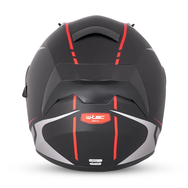 Kask integralny motocyklowy zamknięty z blendą W-TEC Vesco - Błyszczący czarno-niebieski