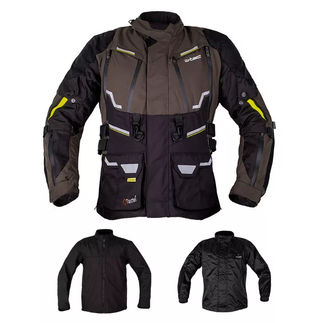 Męska kurtka motocyklowa W-TEC Daimick - Czarno-szary