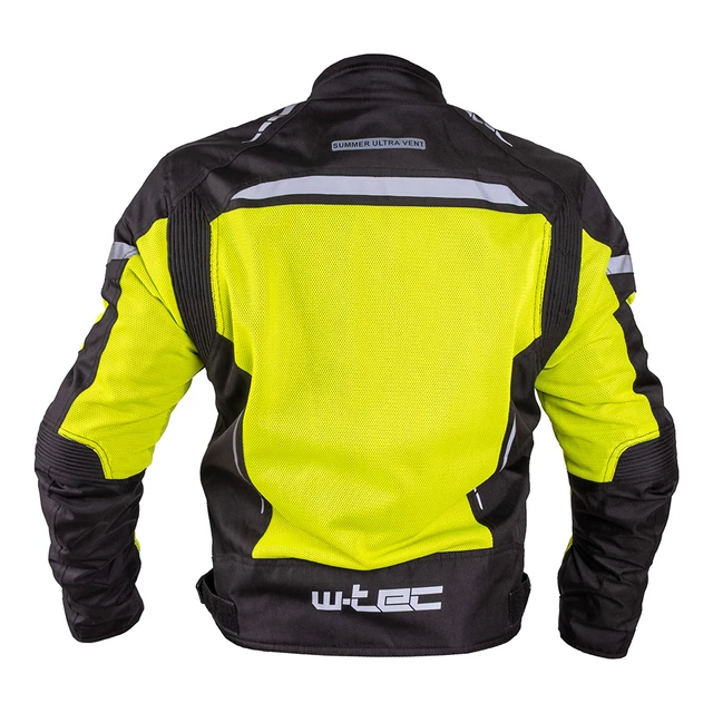 Męska kurtka motocyklowa letnia W-TEC Saigair - Fluo Yellow-Black