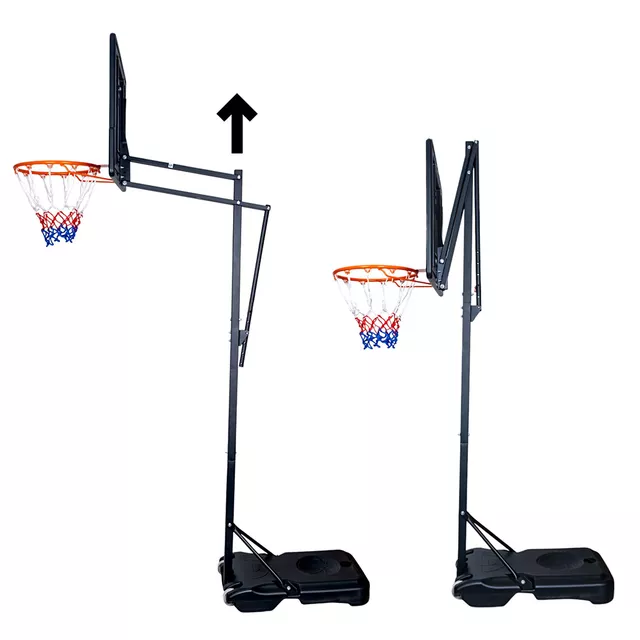 Kosz do koszykówki dla dzieci inSPORTline Lufkin ∙ regulowana wysokość ∙ tablica PE ∙ obręcz 38 cm ∙ mobilny na kółkach ∙ do domu i ogrodu